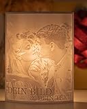 Personalisierte-Lampe mit Bild aus dem 3D Drucker - Foto Geschenk mit Ständer - romantisches Liebesgeschenk mit Foto-Gravur - Led Dekoration - Germany