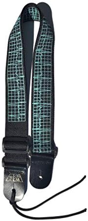 Guitar Strap EKG Readout On Nylon Adjustable Acoustic Electric Bass Made In USA