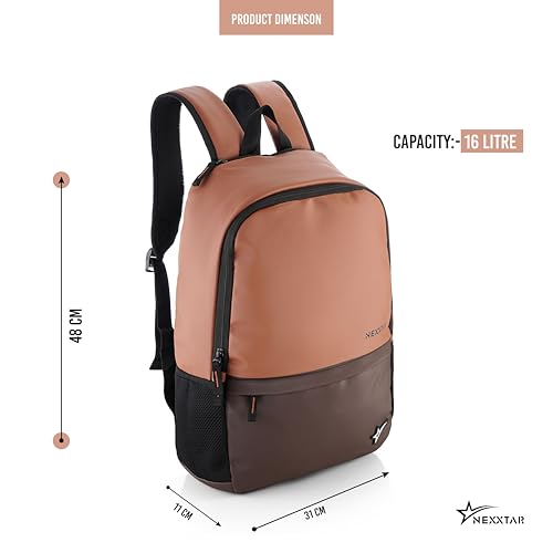Image of Casual Backpack 16L Durable & Stylish Bag Multi-Utility Bliss Travel Backpack with Adjustable Padded Straps & Bottle Pockets Daily Use Bag for Collage, School (Grey & BGreen)