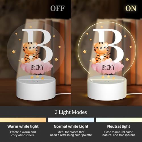 Lámpara de Mesa de Noche con Animales del Bosque Personalizable miniatura 7