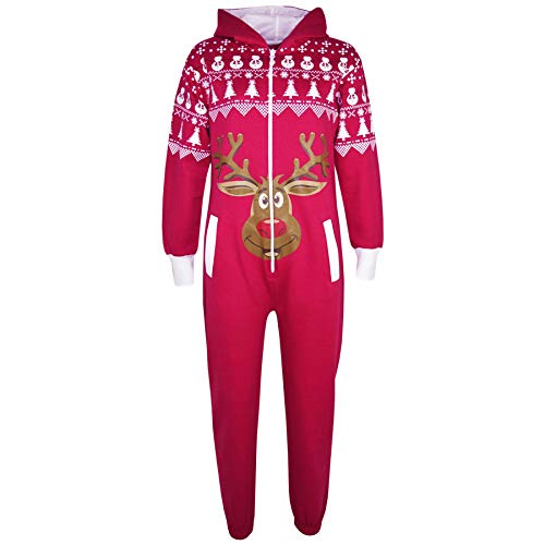 Onesie Reindeer Pink pyjama combinaison Noël fille garçon surpyjama rose 5-6 ans