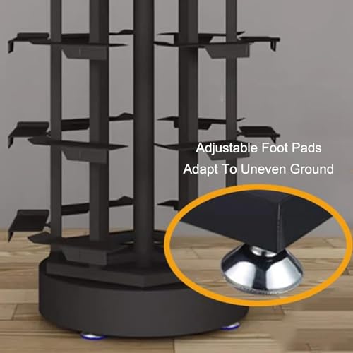 Étagère à chaussures rotative à 6 niveaux meuble rond multifonction