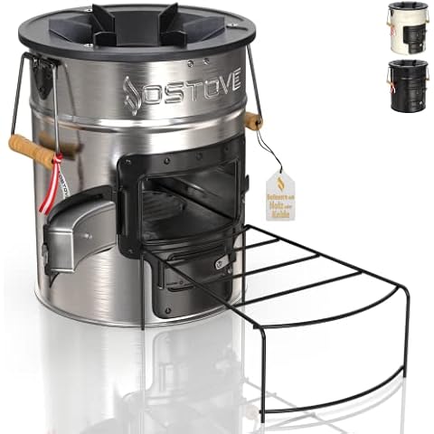 OSTOVE PRO Raketenofen - Das PRO Model mit 2 Kammern für Holz oder Kohle/Biomasse Cover
