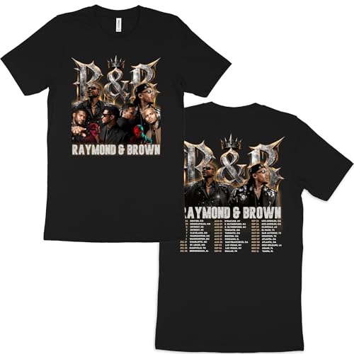 Retro R&B Graphic Tee - Distressed Concert Shirt for Men & Women - Premium Thick Cotton Streetwear Aesthetic Classic T-Shirt (US Alpha Medium Regular Regular) Black