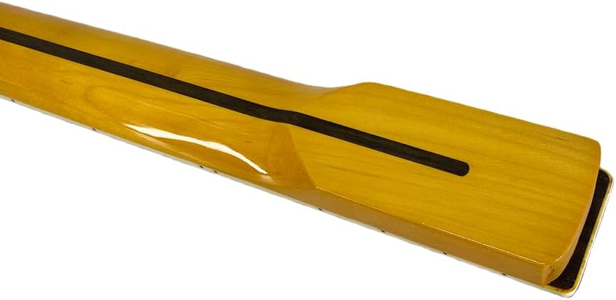 Left Hand 22 Fret Electric Guitar Neck 25.5 inch Scale Maple Neck with Rosewood Fretboard and Block Inlay Bolt-On Construction, DIY Replacement Neck for Guitar Builds and Upgrades