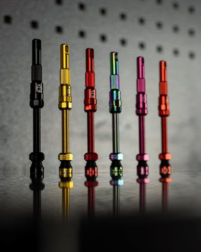 Válvulas Tubeless Tru-Tension FILLFAST | Alta Flujo y Anti-obstrucción para Bicicletas de Carrera, Carretera y Off-Road | Rosa - 60 mm miniatura 3
