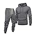 2 Piece Sweatsuits for Men Casual Jogging Tracksuit Set Long Sleeve Athletic Hoodie and Pants Sets Fashion Clothes（M,Dark Gray）