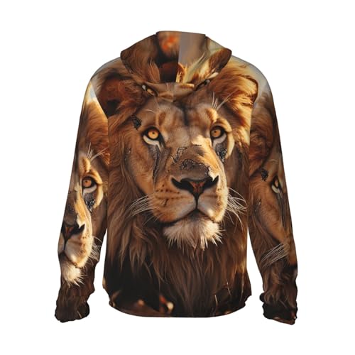 Men's Sun Protection Shirts Lion on grassland Long Sleeve Sun Shirt for Fishing Running Hiking Swim2
