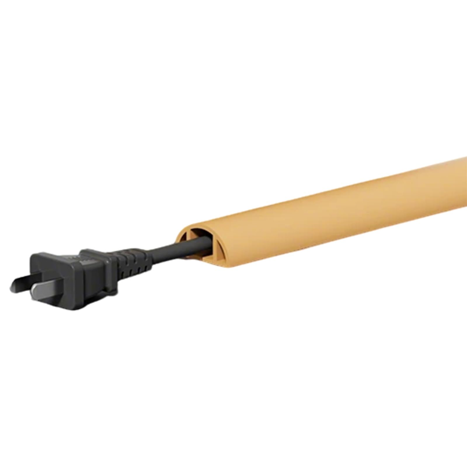 Escondecables Semicircular para Pared De TV, Cubrecables De Suelo Flexible De PVC Blando, Autoadhesivo/Fácil De Cortar, Organiza Los Cables(Orange-Brown,10M)