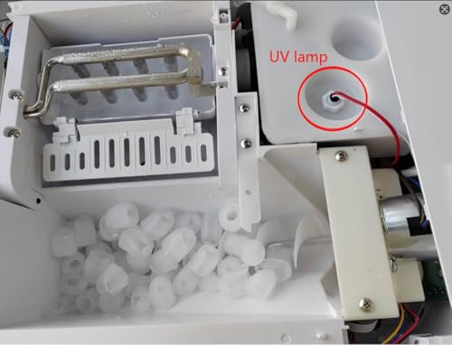 SOOPYK Self Cleaning Water Cooler Dispenser Built-in Ice Maker Bottom Loading for 5 Gallon 3 Temperature Settings 22lbs Daily Capacity White