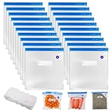 20 Piezas Bolsas de Vacío Reutilizables para Alimentos, 30x34cm Bolsas Selladas...