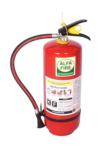 Image of 6L Kitchen Fire Extinguisher - Wet Chemical | Mild Steel | Ideal for Cooking Oil & Grease Fires | Refillable | 3-Year Expiry