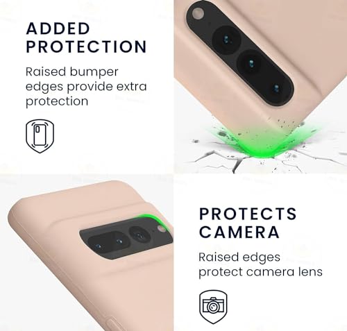 Image of Big Wings Protective Silicone Back Cover for Google Pixel 7 Pro: Durable & Stylish Defense (Brown)