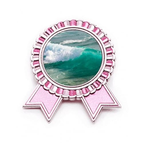 Broche rose vague de mer en métal pour sublimer vos vestes d'automne au quotidien