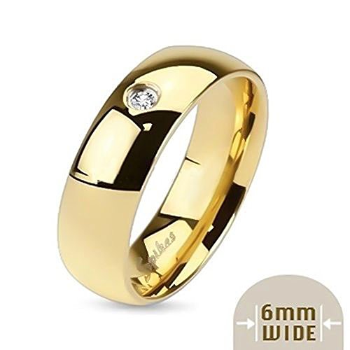 Marimor Jewelry His and Her 14K Gold Plated Stainless Steel 3 Piece Wedding Engagement Ring and Men's Band Set4