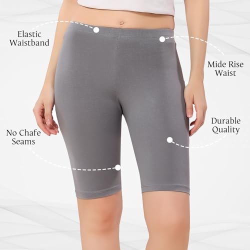 Image of TRASA Women's Cotton Fashion Biker Workout Cycling Shorts, Avialable Sizes: S,M,L,XL,2XL,3XL