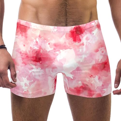 Mens Aesthetic Leopard Print-2554 Jammer Swimsuit Elastic Waistband Short Boxer Swimsuit Board Shorts, XXL,