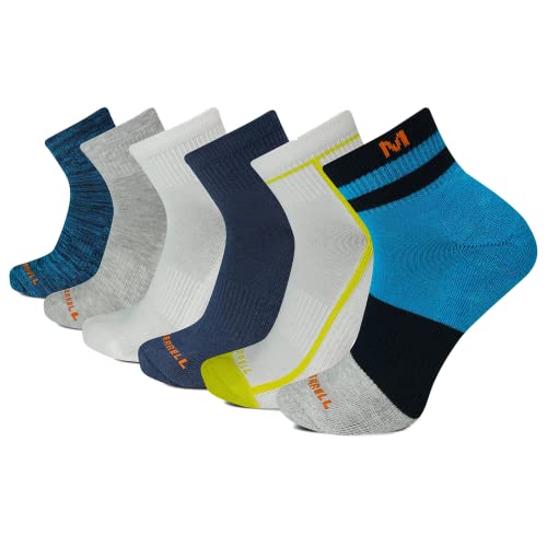 Image of Merrell Unisex Adult Men's and Women's Recycled Cushioned Ankle Socks - 6 & 12 Pairs - Hiking Arch Support