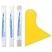 Aphohome 3 - Pack White Wood Repair Crayons, Hard Wax Filler Kit with Scraper for Furniture Scratches, Floors & Cabinets (100×11mm) (pure white, ivory white, white - iron)
