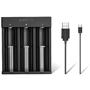 XTAR MC3 Micro USB Li-Ion lader voor 3,6V/3,7V Li-Ion/IMR/INR/ICR 10440 14650 16340 17670 18350 18490 18500 18650 18700…