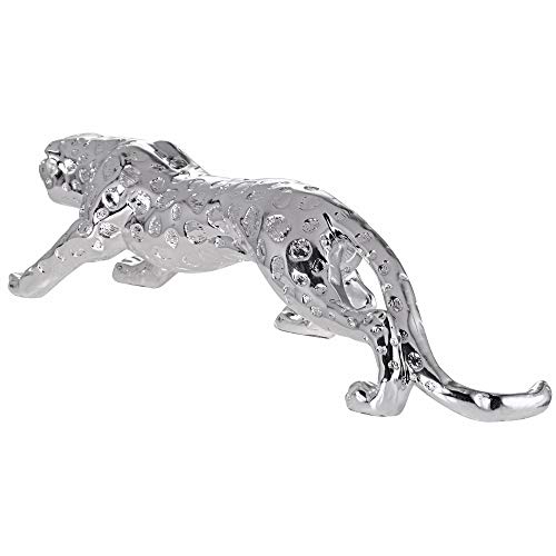 Studio 55D Prowling 23 1/2" Wide Silver Mirror Leopard Table Sculpture #TOP5