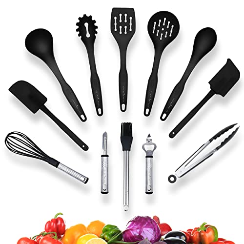 KRONENKRAFT Set d&rsquo;accessoires de cuisine de 12 pièces , set de cuisson, ensemble d&rsquo;ustensiles de cuisine – Tout ce dont vous avez besoin pour cuisiner!