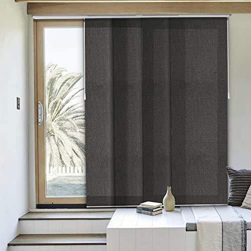 CHICOLOGY Light Filtering Room Divider Blinds (Ballroom Grey) - Fits Doors and Sliding Glass, 46-86W x Up to 96H