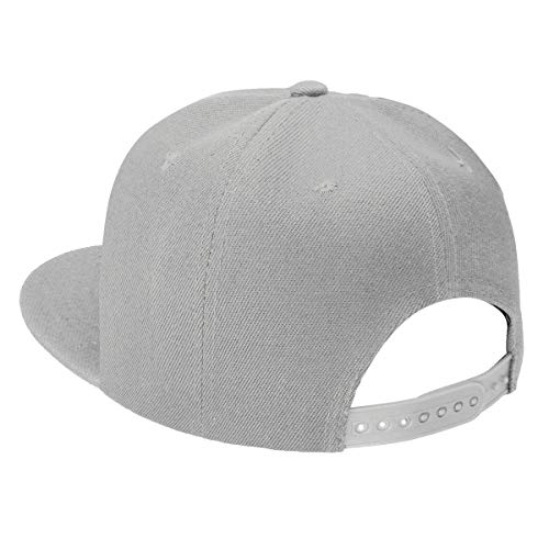 Image of Classic Snapback Hat Cap Hip Hop Style Flat Bill Blank Solid Color Adjustable Size