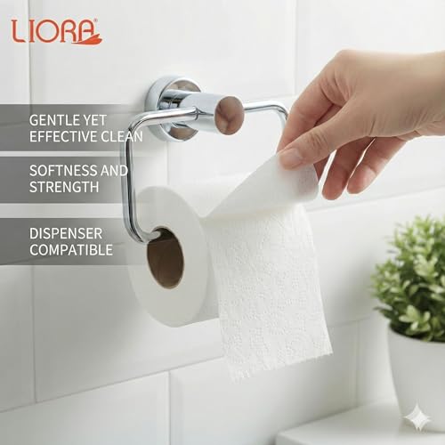 Image of Liora 3 Ply Toilet Tissue Paper Roll 10 in 1, Pack of 2, Soft Toilet Paper Rolls Multi layer, Highly Absorbent Toilet papers Rolls, 235 Pulls /Roll (2,350 Sheets)