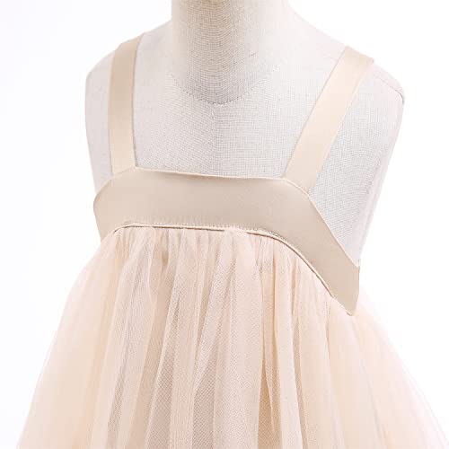 Flower Baby Girl Dress Toddler Party Lace Tulle Tutu Princess Pageant Formal Birthday Special Occasion (4Y Ivory) #TOP4