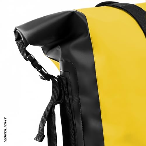 Miniatura 8 de Nordlight Mochila Impermeable Dry Bag 35l - Amarillo Roll Top Backpack Con Correa De Transporte Acolchada, Mochila De Bicicleta, Mochila De Mensajero, Senderismo, Pesca