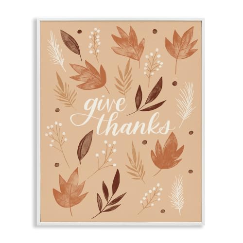 Autumnal Leaves Give Thanks, 24 x 30 Inch Framed Giclée Print