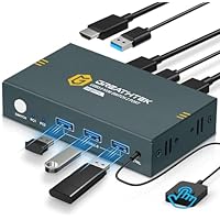 USB 3.0 conmutador KVM HDMI 2 puertos 4K@60Hz, conmutadores KVM