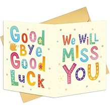 We Will Miss You Goodbye Card, Jumbo Coworker Leaving Card, Large Going Away Cards for Men Women, Retirement Farewell Party Decorations & Gifts, Good Luck Office Signature Cards