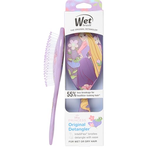 Wet Brush Disney Princess Rapunzel Original Detangler Hair Brush Pain-Free Knot Removal Flexible Bristles Detangle Wet or Dry Strands Works on All Hair Types Ergonomic Handle Reduces Breakage