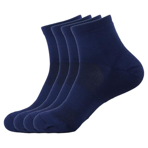 Image of BambooMN Women's Rayon from Bamboo Athletic Quarter Crew Sock for Home Travel Work and Sport