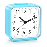 Ankilo Wecker für den Nachttisch, leise, nicht tickend, kleine Uhr, Reisewecker mit...