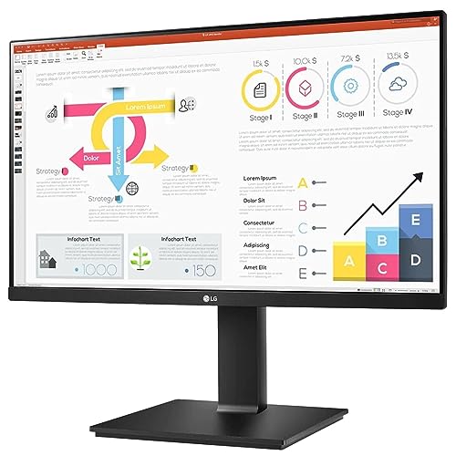 LG 24 inch (60.45 cm) QHD (2K) 2560x1440 Pixels, IPS-sRGB 99%, Height Adjust, Pivot (2Way), Swivel, Tilt, USB-C (65W PD) Display Port, HDMI, Black... - Image 5