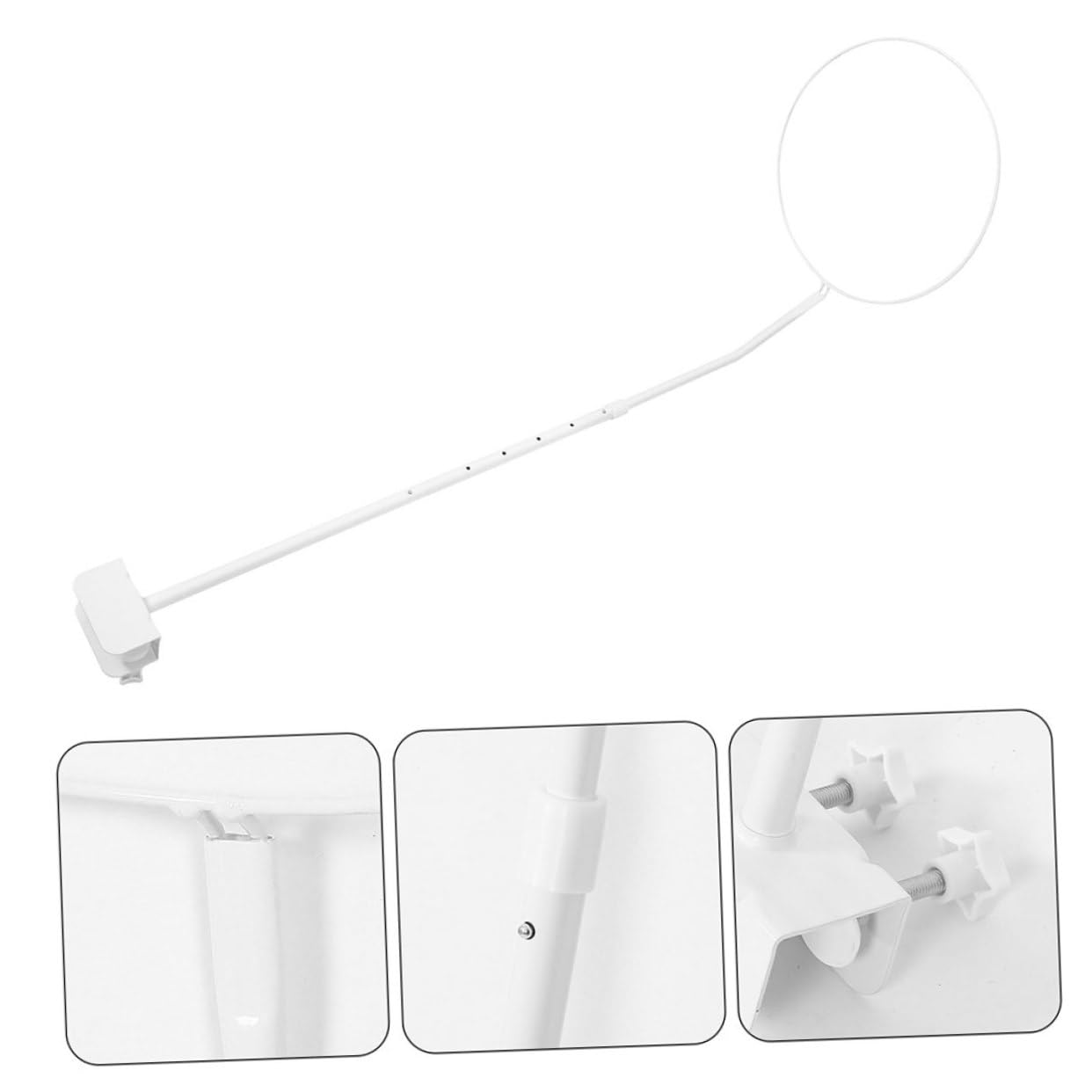 Genérico 2 Juegos Soporte Doble para Mosquitera Cuna Soporte de Hierro para Cuna Clip Firme para Cama Infantil Accesorios para Mosquitero Niña Fácil Instalación