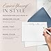 Curio Press Personalized Stationery for Women Note Cards with Envelopes, Custom Note Cards, Personalized Thank You Cards with Envelopes, Personalized Handmade Notecards & Greeting Cards - Swash Flat