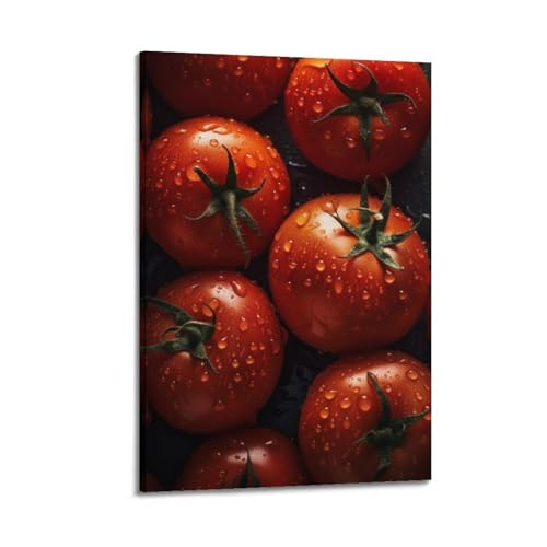 Affiche murale de tomate fruitée moderne au design graphique épuré