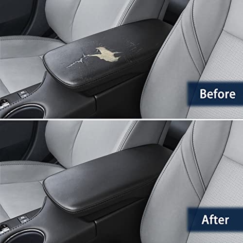 Kbh Auto Center Console Armrest Cover For Toyota Avalon 2013-2018 Vinyl Leather Console Replacement Trim Black #TOP2