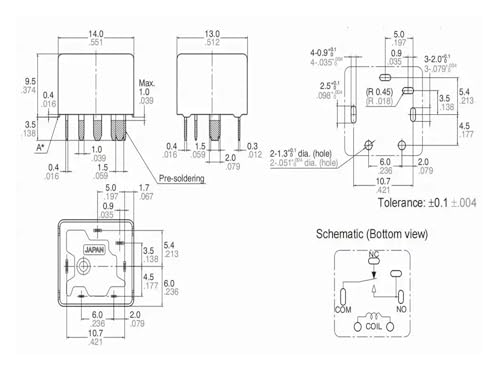 Relé CP1H-12V ACPP141 con capacidad de 35A para soportar altas cargas de corriente continua 2