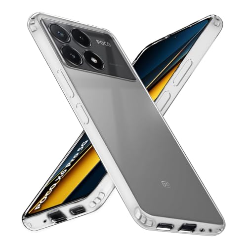 Image of COVERBLACK Soft Rubber Back Cover for Poco X6Pro 5G - Transparent