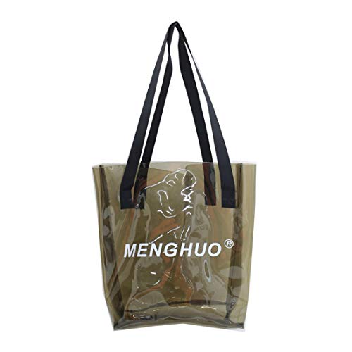 Eighosee Menduguo - Bolsa de gelatina impermeable con letras transparentes de PVC, color marrón , marrón , Talla única