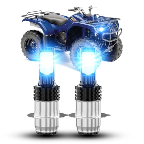 TJJTGBR For Yamaha Bruin 250 350 2005-2006 H6 Xenon HID Hyper LED Fog Bulbs Lights,P15D H6M LED bulbs Motorcycle Bulbs 8000K Ice Blue,2pcs