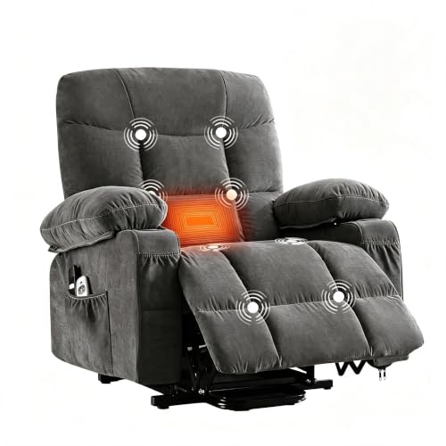 Power Lift Recliner Chair for Elderly with Massage and Lumbar Heating