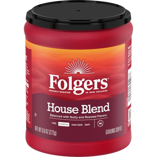 Folgers House Blend Ground Coffee, Medium Roast, 9.6 Ounce