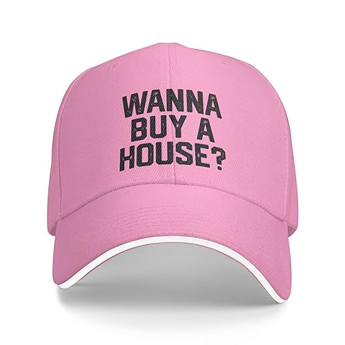 Funny-Wanna-Buy-A-House-Realtor-Real-Estate-Gift Baseball Cap Golf Hat Dad Hat Trucker Hats for Men Women Summer Hats