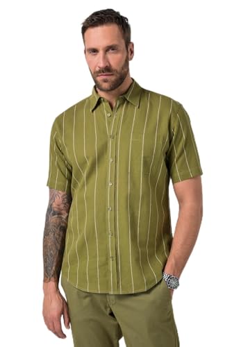 Chemises à manches courtes homme lin mélangé à rayures coupe modern fit